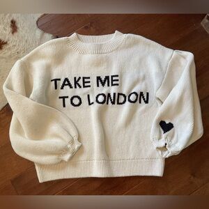 Maeve Graphic City Anthropologie cotton sweater